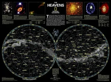 The Heavens: Star map of northern and southern hemispheres