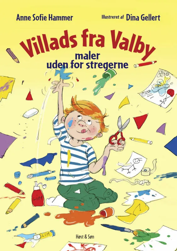 Billede af Villads fra Valby maler uden for stregerne