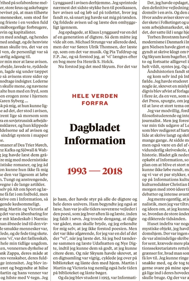 Hele verden forfra - Dagbladet Information 1993-2018