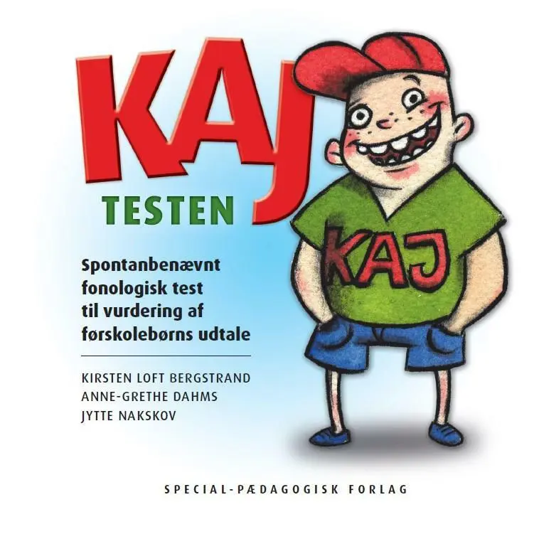Billede af KAJ testen. Spontanbenævnt fonologisk test til vurdering af førskolebørns udtale