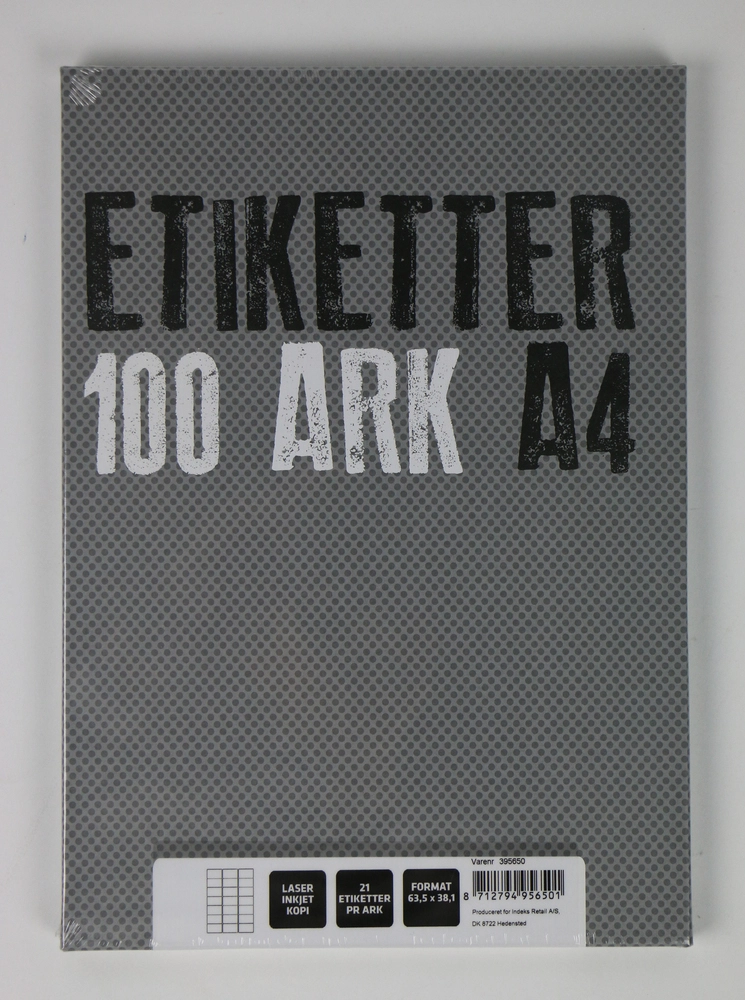 Etiket Relief 63,5 x 38,1 mm 100 ark