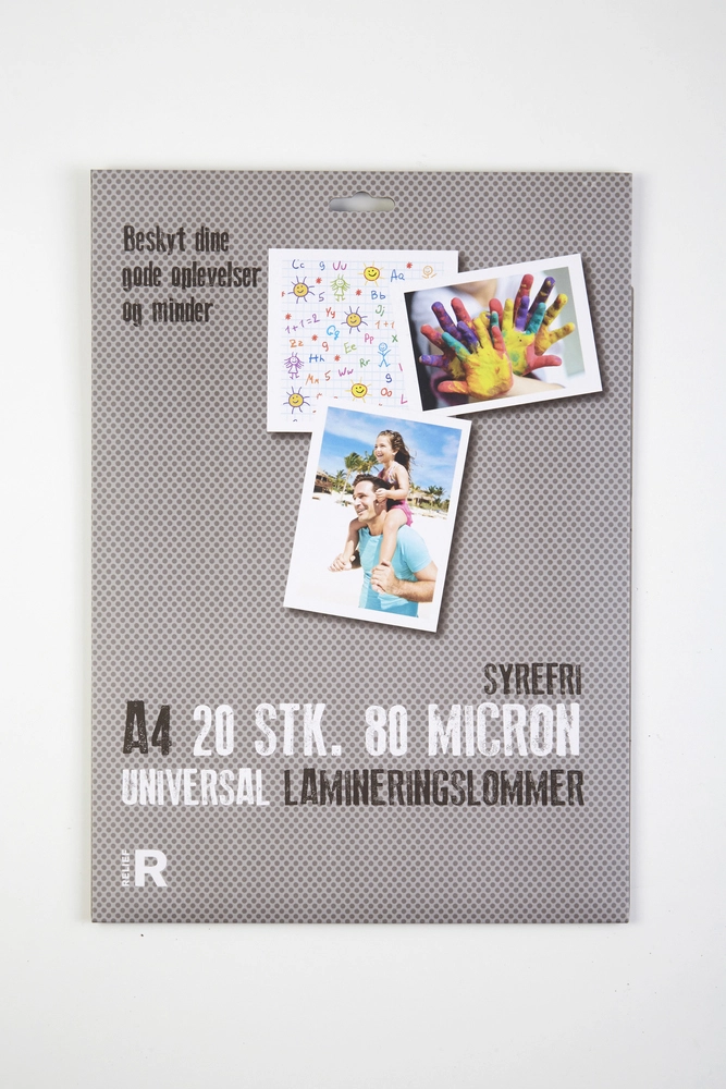D1 Lamineringslomme Relief A4 80mic 20stk