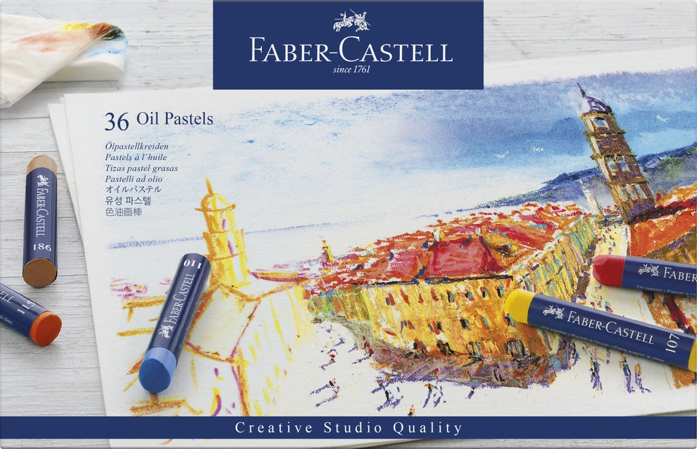 13: Kridt oliepastel Faber-Castell 36 stk