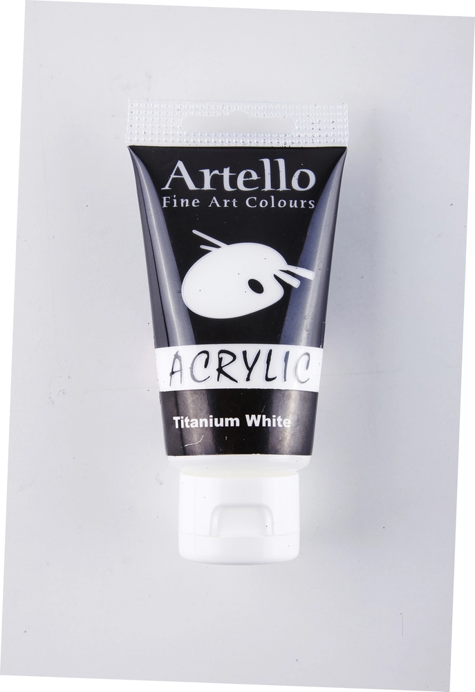 Akrylmaling Artello hvid titanium 75ml billede