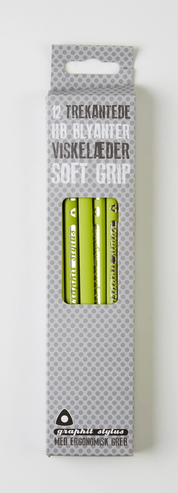 Blyant Graphit Stylus soft grip limegrøn 12 stk
