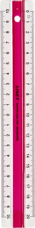 Lineal Linex super 20 cm pink billede