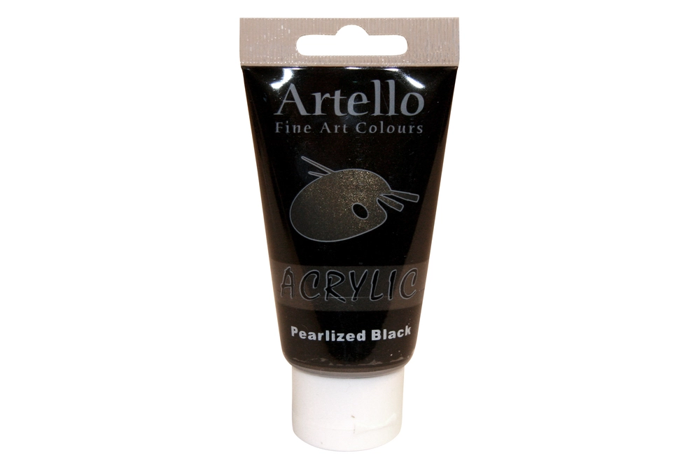 Akrylmaling Artello sort pearlized 75ml