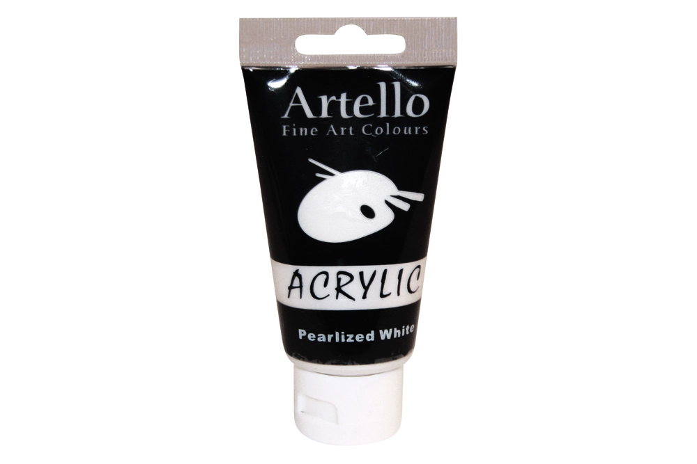 Akrylmaling Artello hvid pearlized 75ml