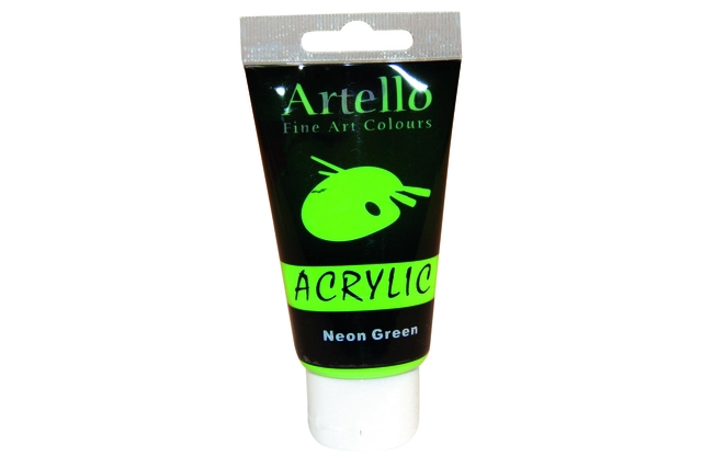 køb Akrylmaling Artello grøn neon 75ml