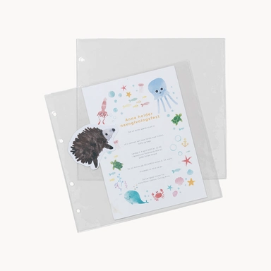 Plastiklommer til 'Mine Første År - minder og gemmer' bogen