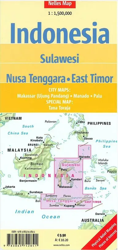 Nelles Map Indonesia: Sulawesi, Nusa Tenggara, East Timor