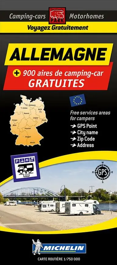 Germany - Allemagne: Autocamper map - Aires camping-cars