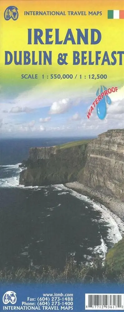 Billede af Ireland with Dublin and Belfast Travel Reference Map