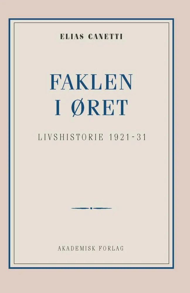 Billede af Faklen i øret: Livshistorie 1921-1931