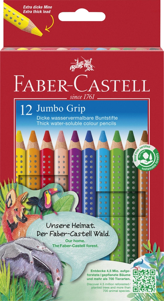 Farveblyant grip jumbo Faber-Castell 12 billede
