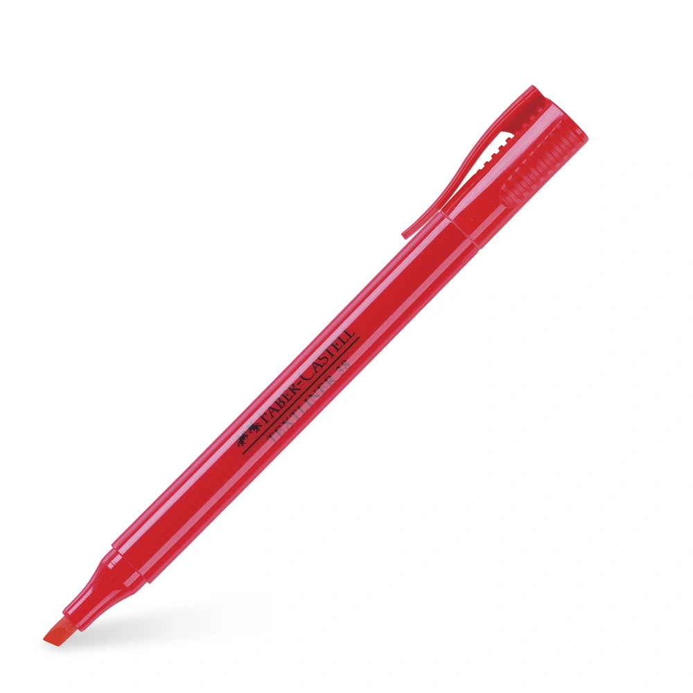 9: Overstregningspen Faber-Castell textliner 38 rød