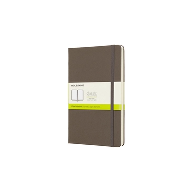 Notesbog moleskine large brun m/240 blanke ark hard cover