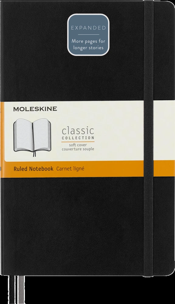 Moleskine soft m/linjer 400 ark