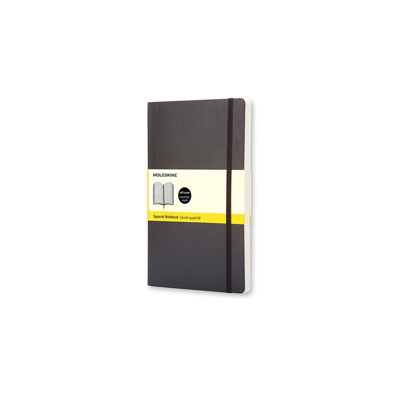 Notesbog Moleskine pocket sort m/192 kvadrerede ark soft