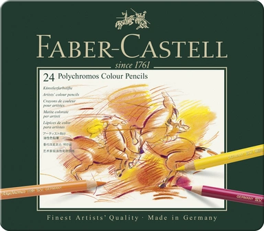 Farveblyant polychromos Faber-Castell 24 farver