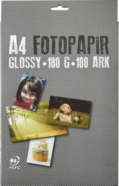 FOTOPAPIR A4 180G GLOSSY 100ARK