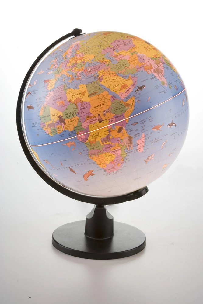 Børneglobus 30 cm med lys og sparepære