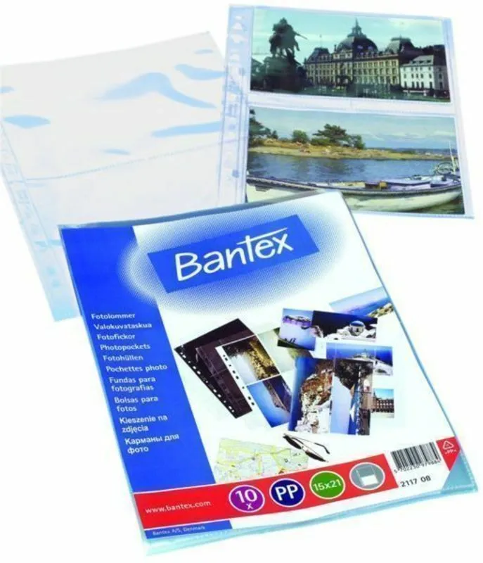 Fotolommer Bantex 15x21 cm 10 stk