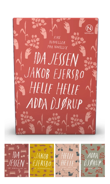 Gaveæske med fire noveller af Jessen, Ejersbo, Helle & Djørup