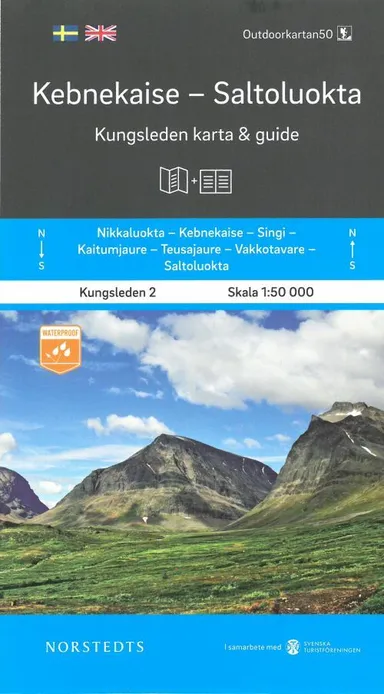 Kebnekaise-Saltolokta : Kungsleden karta & guide