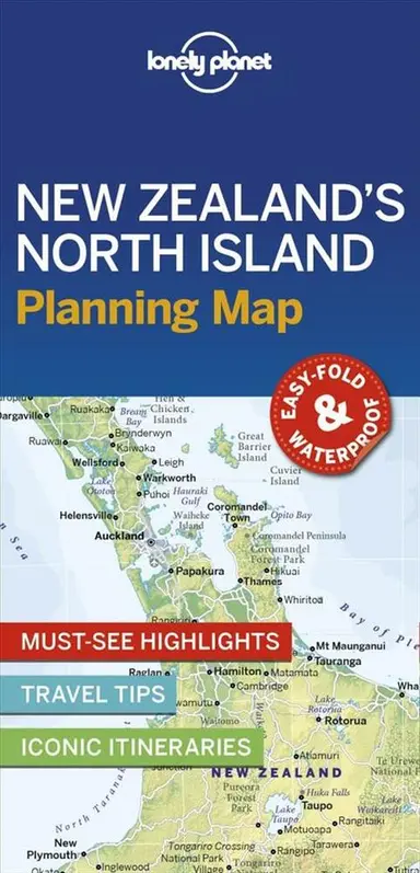 Lonely Planet Planning Map: New Zealand's North Island