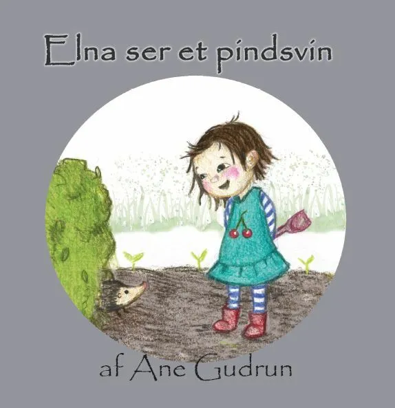 Billede af Elna ser et pindsvin