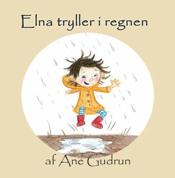 Billede af Elna tryller i regnen