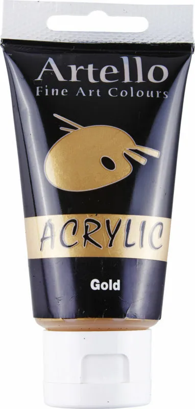 Akrylmaling Artello guld 75ml billede