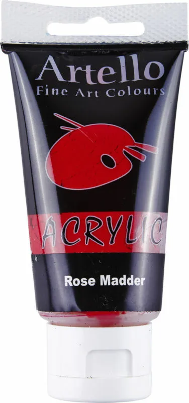 Akrylmaling Artello rose alizarin rød 75ml billede