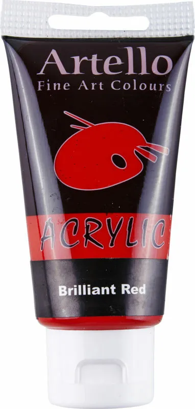 Akrylmaling Artello rød brilliant 75ml billede