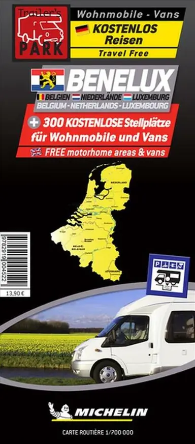 Benelux: Autocamper map - Aires camping-cars