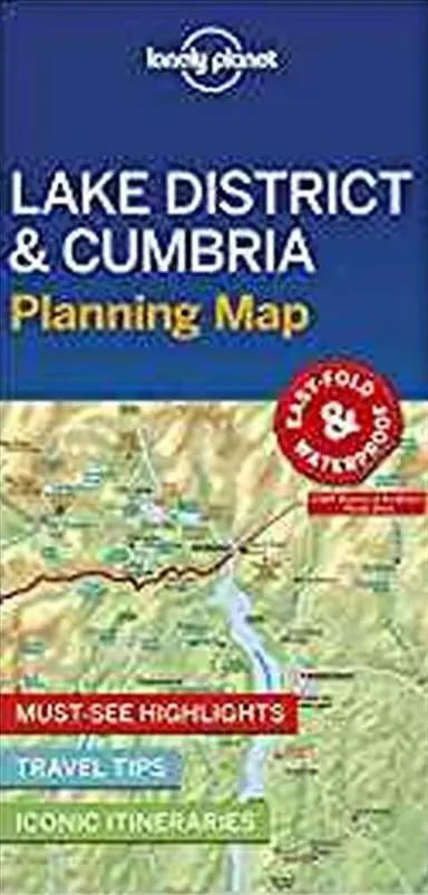 Lonely Planet Planning Map: Lake District & Cumbria