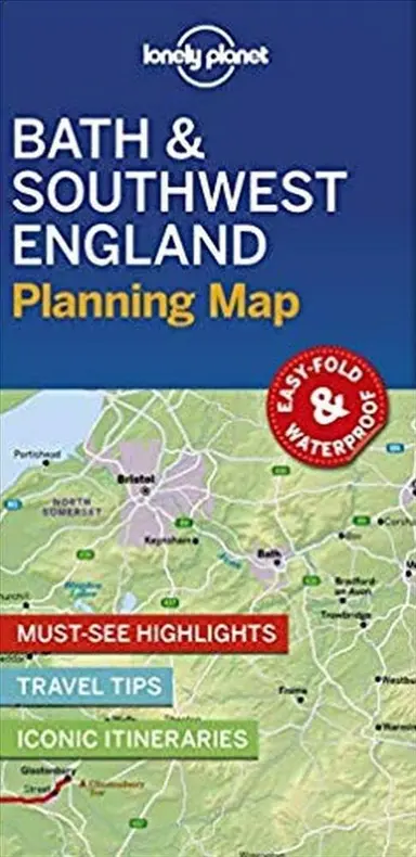 Lonely Planet Planning Map: Bath & Southwest England