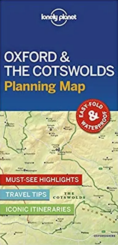 Lonely Planet Planning Map: Oxford & the Cotswolds