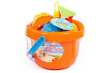 Sandsæt spand med tilbehør 9 dele