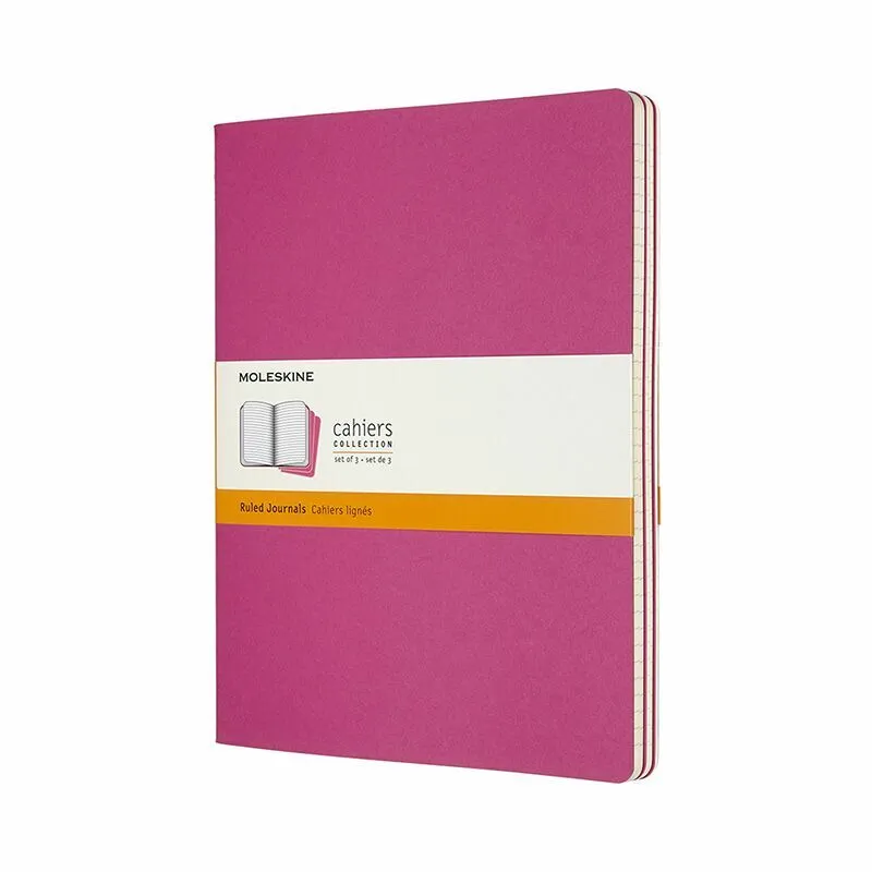 Notesbog Moleskine cahiers xl pink journal r 19x25cm