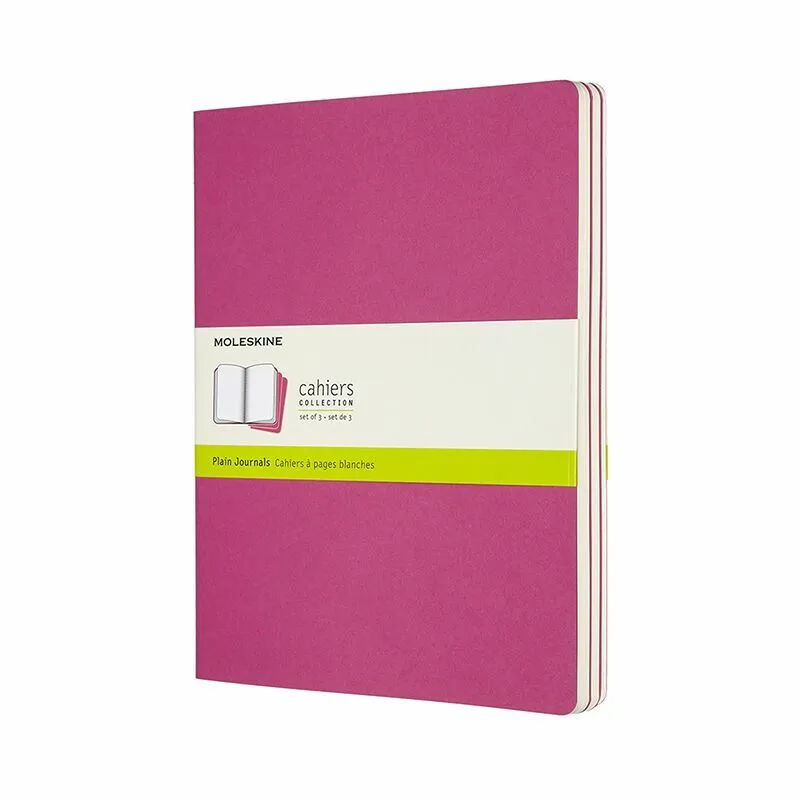Notesbog Moleskine cahiers xl pink journal p 19x25cm