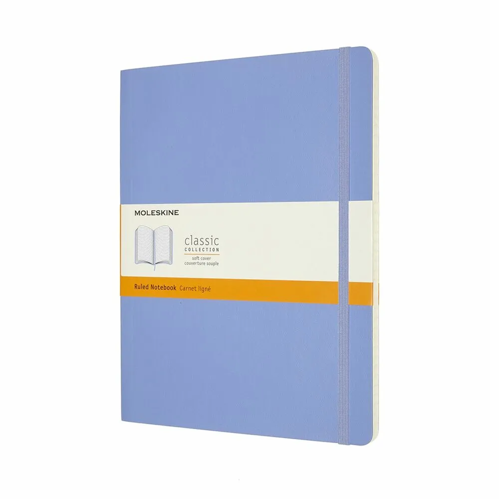 Notesbog Moleskine classic xl soft r hyd.blue 19x25cm