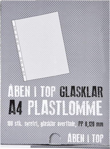 PLASTLOMME PREMIUM GLASKLAR A4 0,12MM 100STK