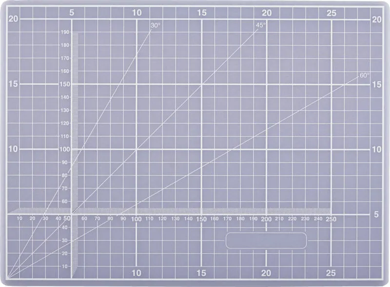 Skæreunderlag lysegrå A4