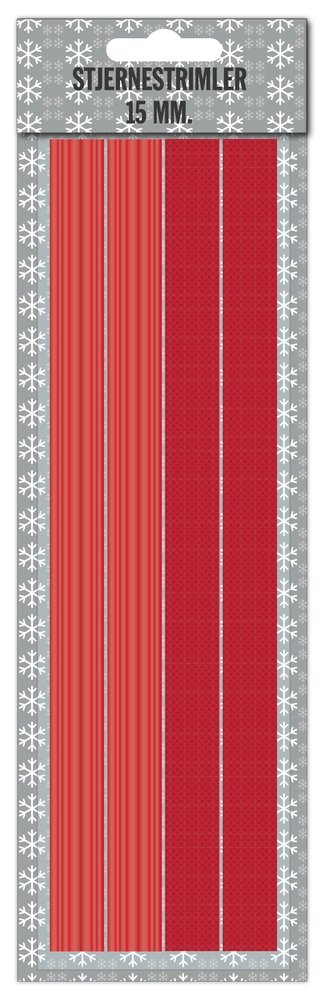 Stjernestrimler glitter 15 mm