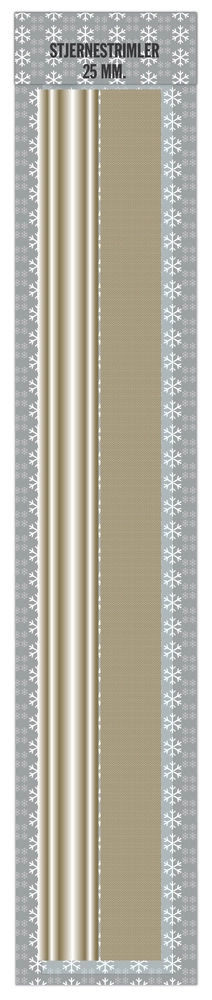 Stjernestrimler glitter 25 mm