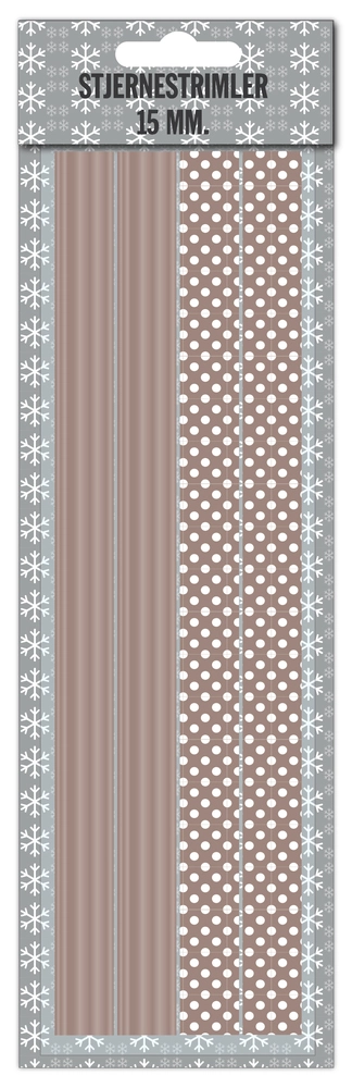 Stjernestrimler glitter 15 mm