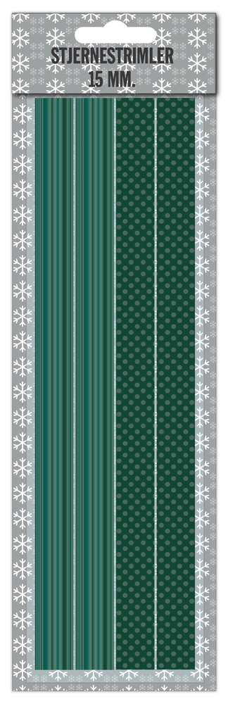 Stjernestrimler glitter 15 mm