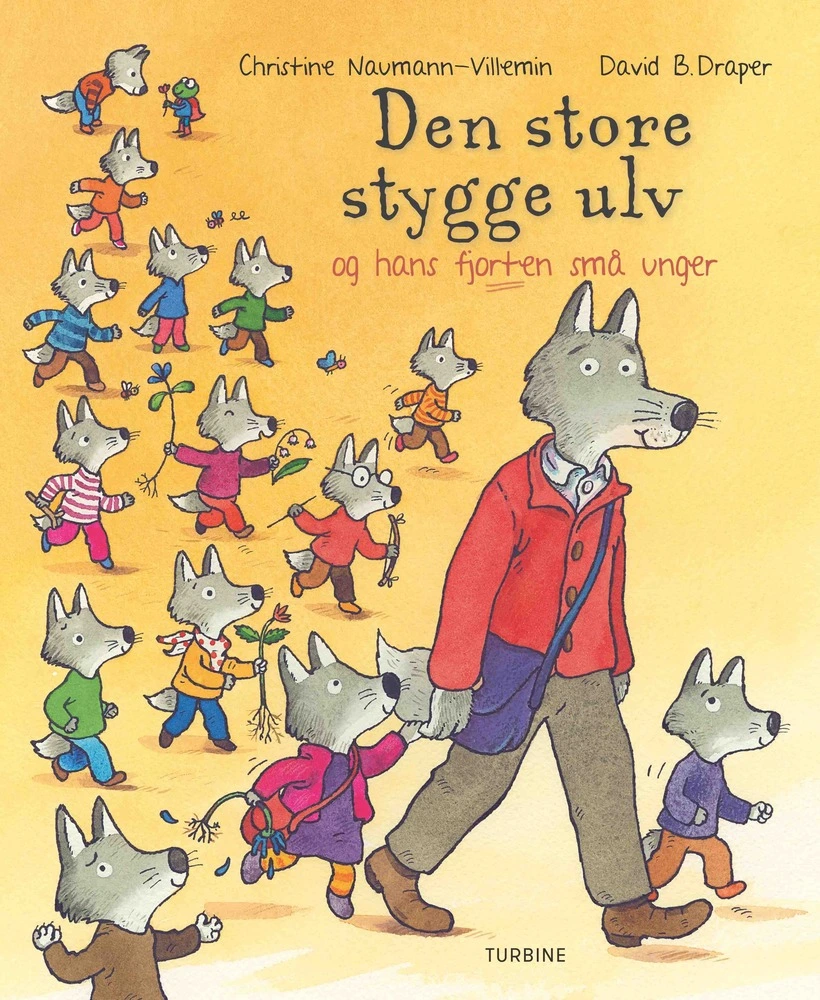 Billede af Den store stygge ulv og hans fjorten små unger